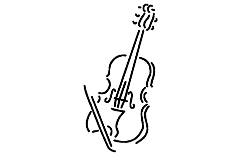 Rotating sketches of music instruments